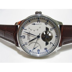 Parnis Automatic Power Reserve Toubillon White Dial Watch