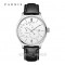 Parnis 41.5mm White Dial 21 Jewels Miyota Automatic Movement Sapphire Men Watch 24-Hours Dial Date Leather Strap