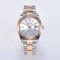 Parnis 39.5mm Silver Dial 2 Tone Rose Gold Miyota 8215 Movement Automatic Mechanical Men's Watches