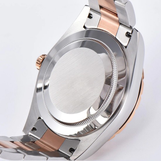 Parnis 39.5mm Silver Dial 2 Tone Rose Gold Miyota 8215 Movement Automatic Mechanical Men's Watches